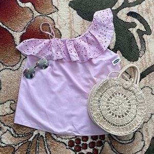 Old Navy lilac one shoulder top 🌸